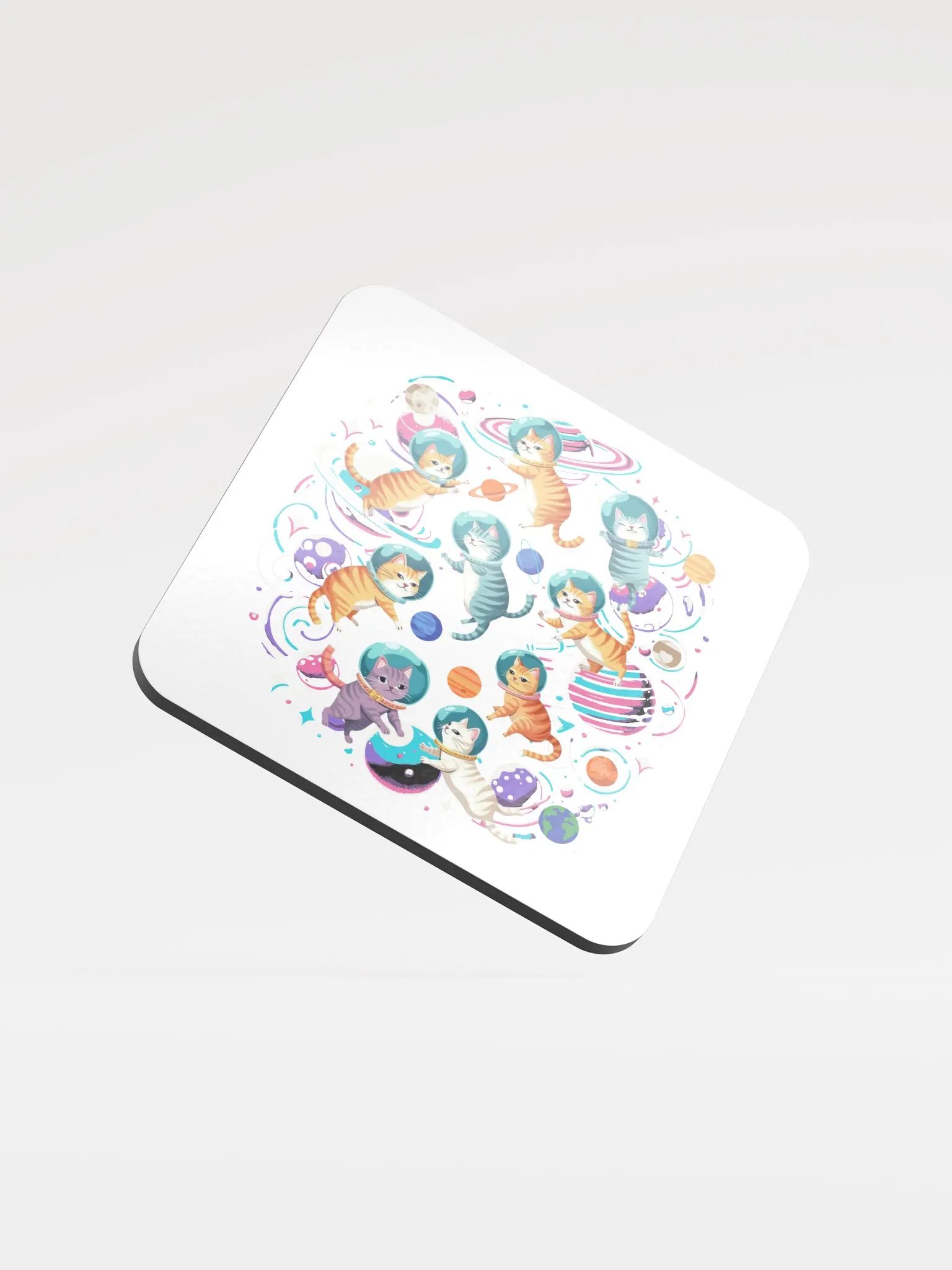 Cats In Space Astro Glossed Coasters Set product image (3)