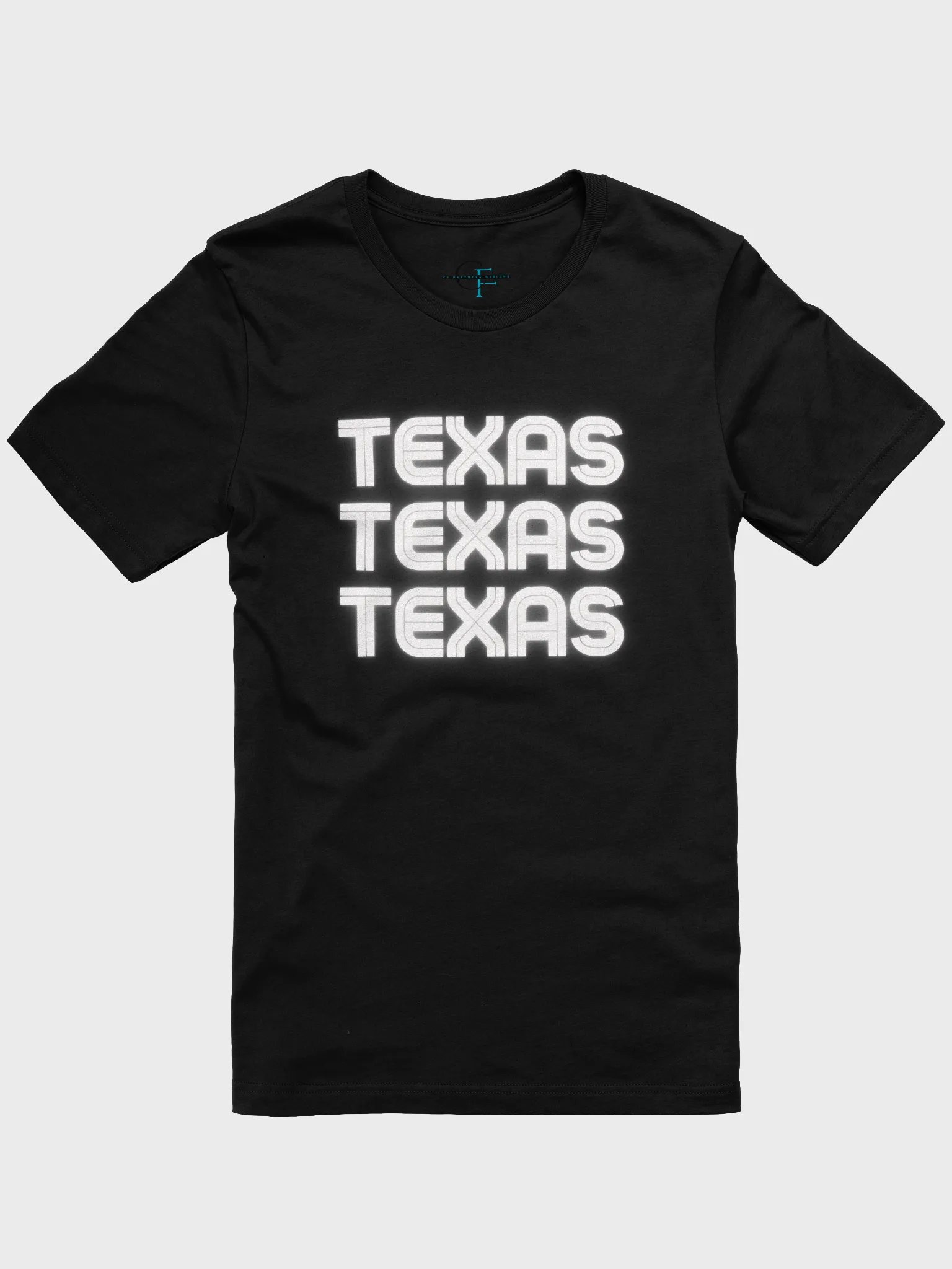 🤍 Triple Texas Neon Glow T-Shirt | Bella+Canvas Unisex Tee | Colo Pro Font in White Neon product image (5)