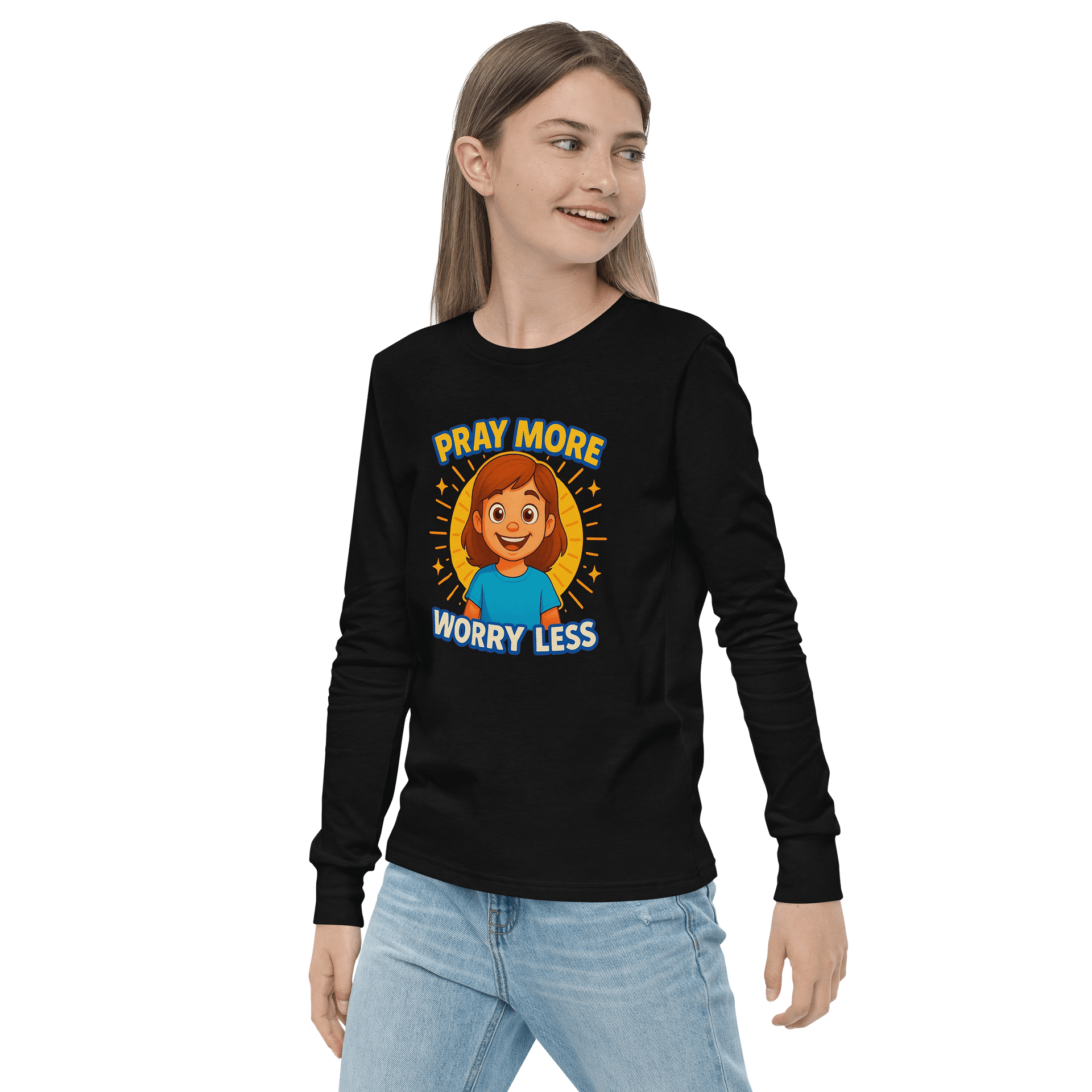 Pray More, Worry Less | Youth Tee product image (3)