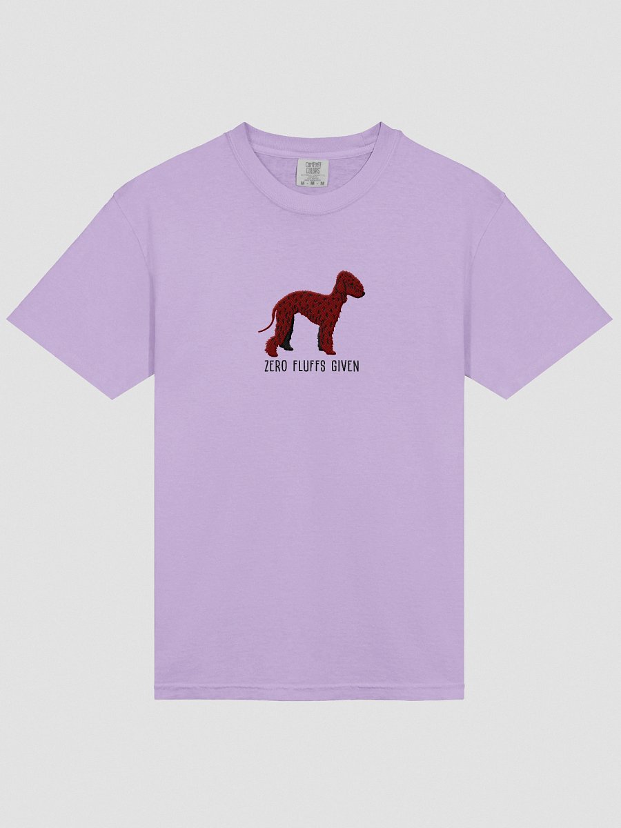 Zero Fluffs Given T-Shirt(Embroidered) of a Bedlington Terrier(Chocolate) product image (43)