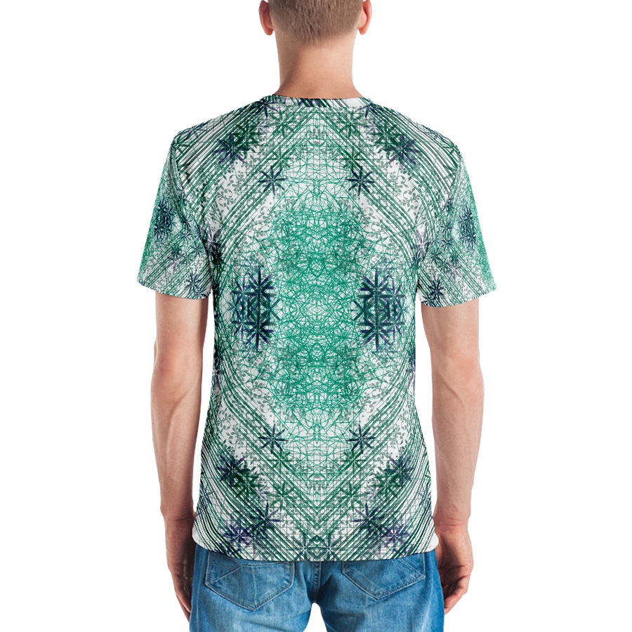 Shades Of Green Geometric Pattern T-Shirt product image (2)