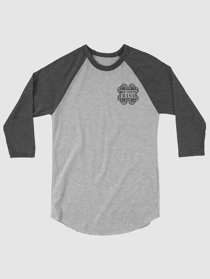 Grey/Black 3/4 sleeve raglan Muddy shirt product image (1)
