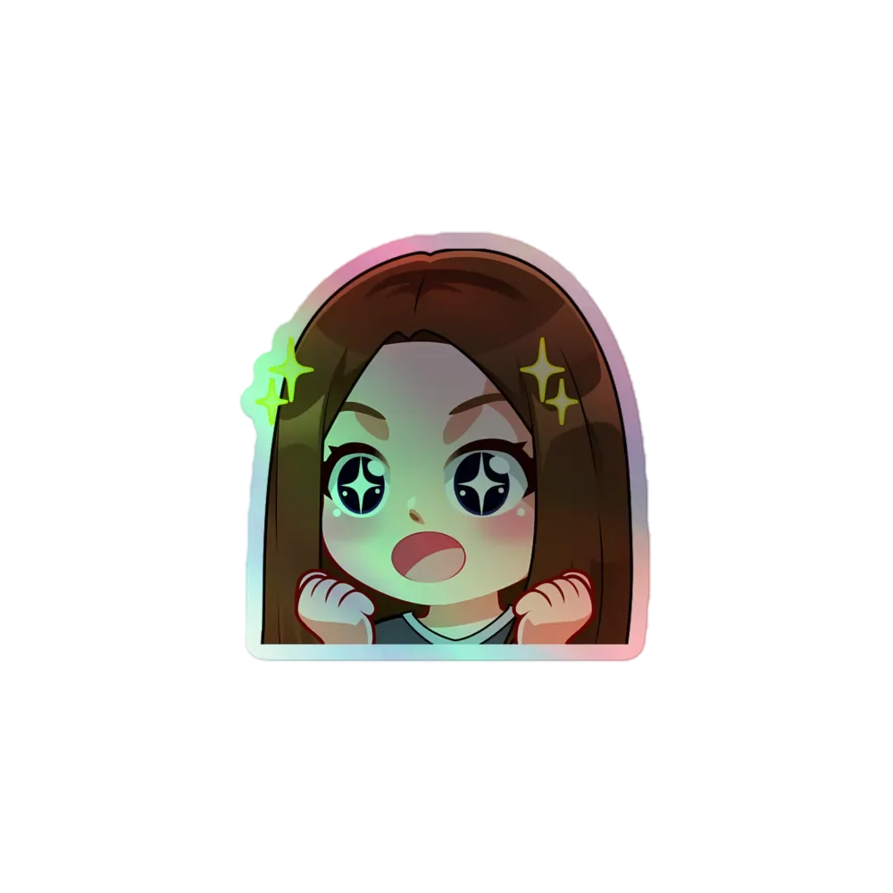 WOW Emote Holographic Sticker product image (1)