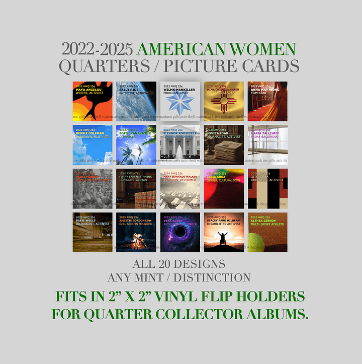2022-2025 / Any Mint / American Women Quarters / Distinction / Printable Picture Cards product image (1)