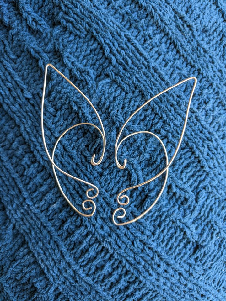 Wire Elf Ears - Long Rose Gold Outline product image (1)
