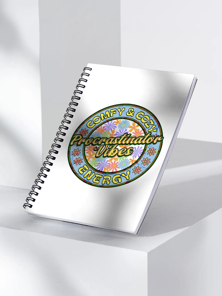 Procrastinator Vibes Comfy And Cozy Energy Spiral Notebook product image (3)
