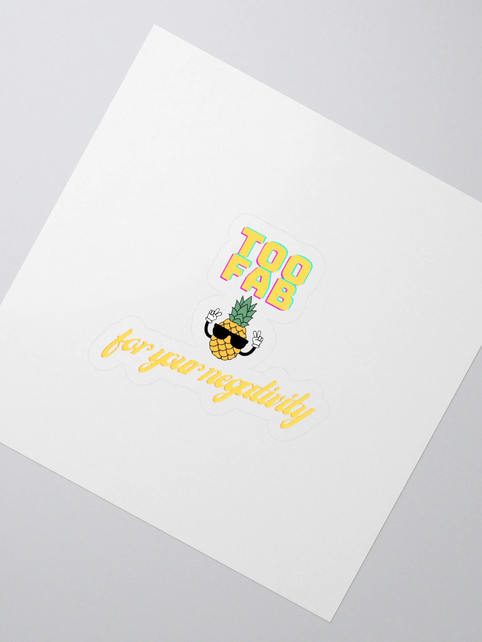 Too Fab Pineapple Kiss Cut Stickers product image (2)
