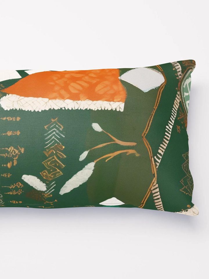 Bohemian Pillow, Rustic Design, Forest Green Geometric Patterns, Eclectic Home Decor product image (2)