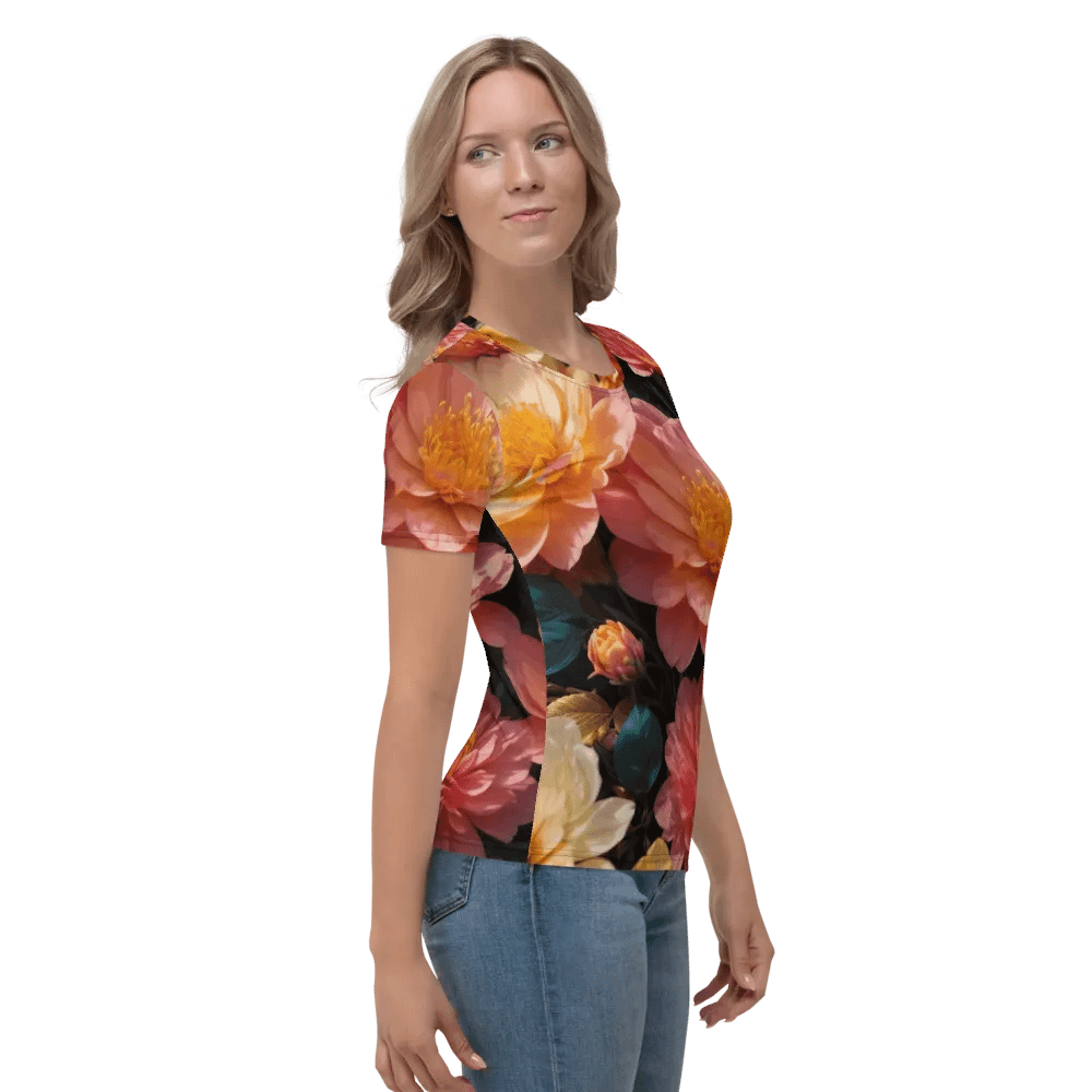 Ebony Blossom : Subtle Petal Print Tees product image (9)