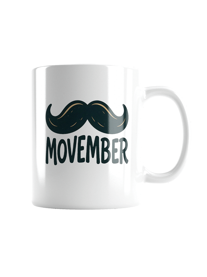 Classic Movember Moustache Mug - Men's Health Awareness Coffee Cup product image (4)