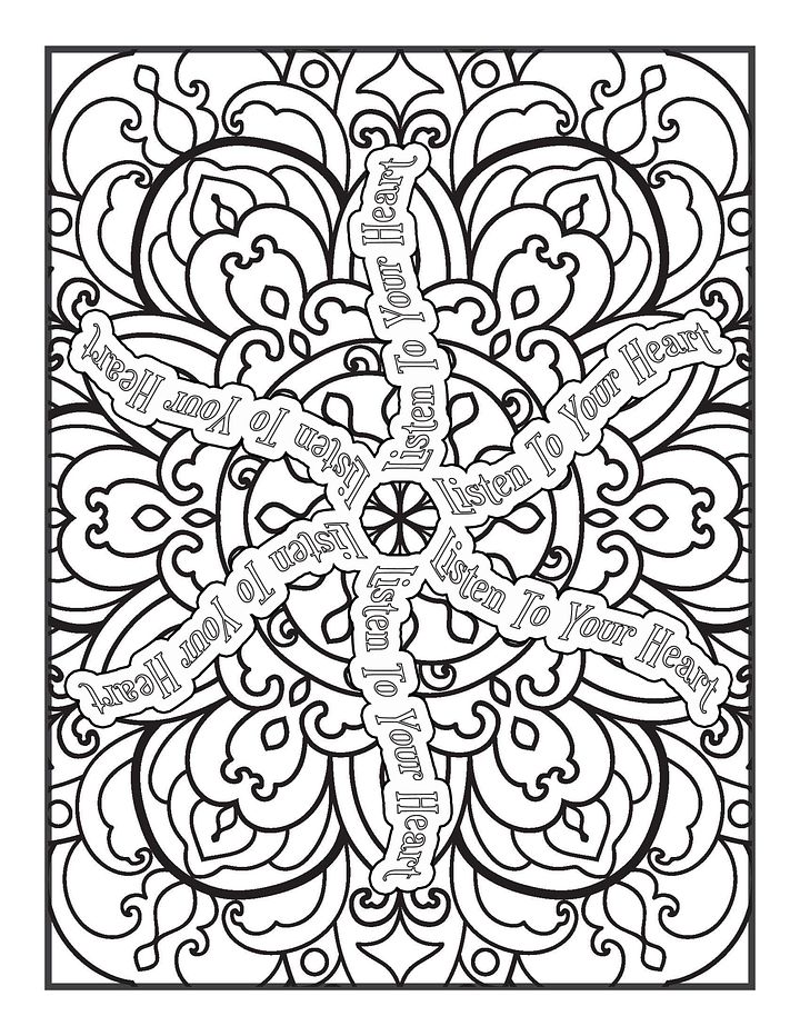 Art and Inspiration Positive Messages and Inspiration Coloring Book For Adults and Teens product image (2)