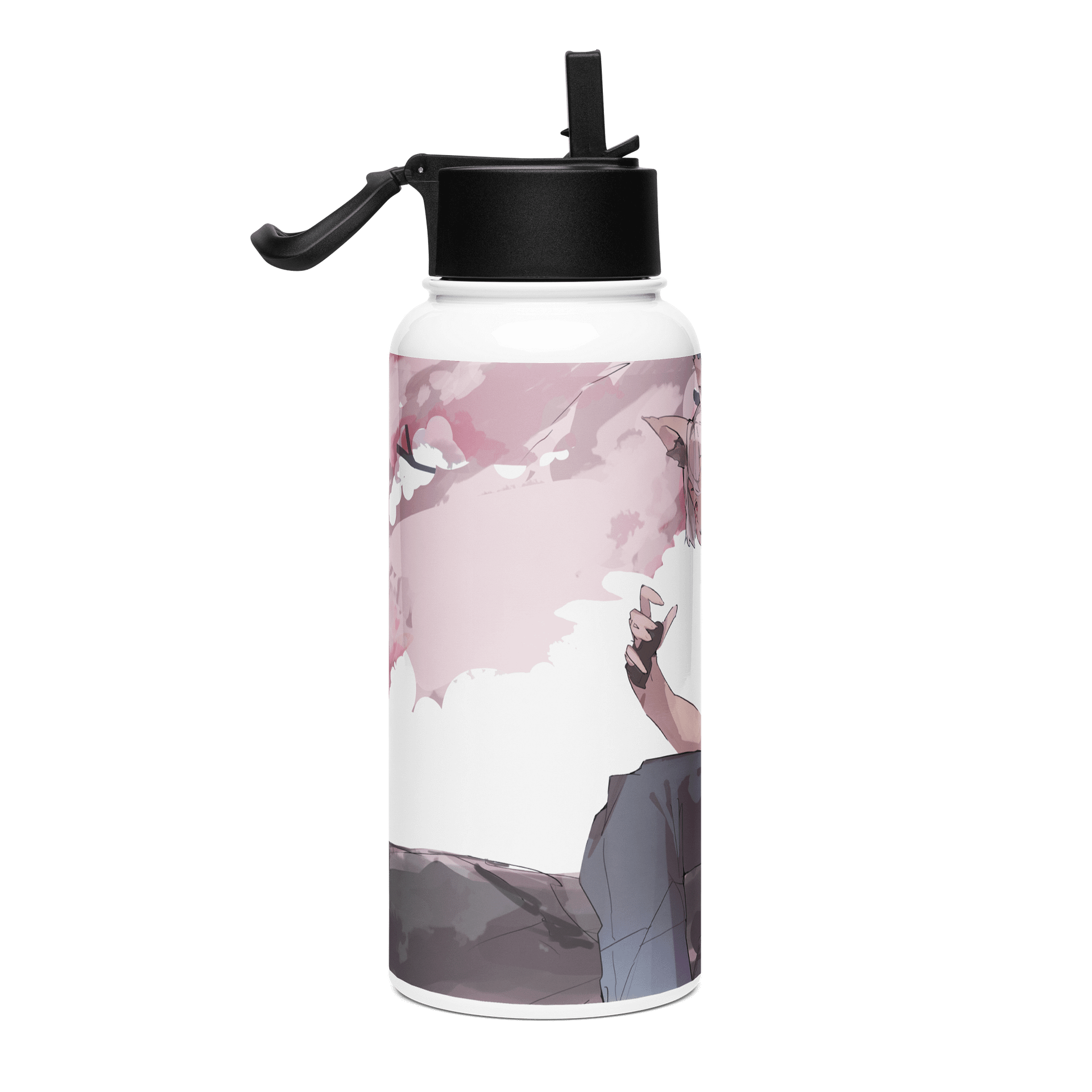 Akaishi Stainless Steel Water Bottle with a Straw Lid product image (3)