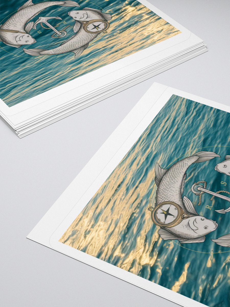 Exclusive Pisces Nautical Sticker: Dual Fish with Anchor - Perfect for Cars, Laptops, and Pisces Fans! product image (10)