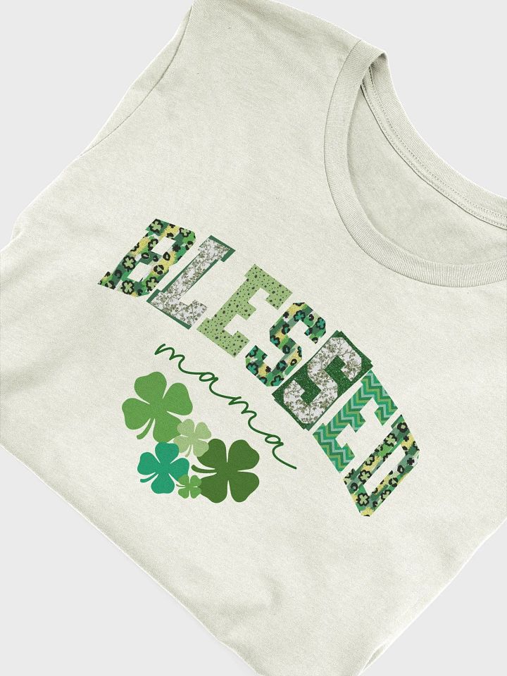 St Patricks Day Blessed Mama Shirt - Clover t-shirt for Mother of five product image (6)
