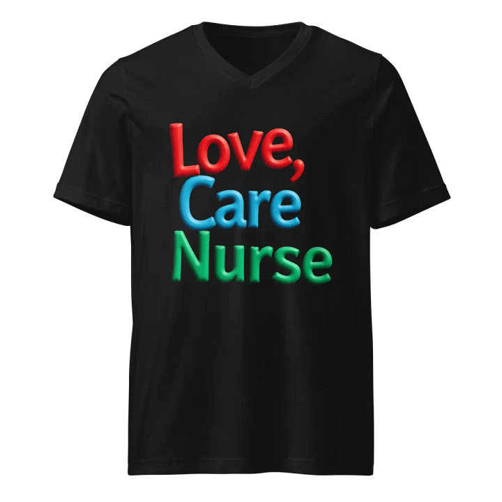 Colorful Nurse Love V-Neck Tee product image (1)