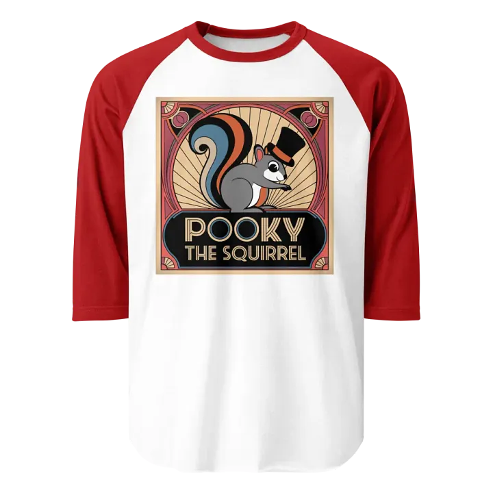 Pooky's Dapper Squirrel Raglan Tee product image (1)