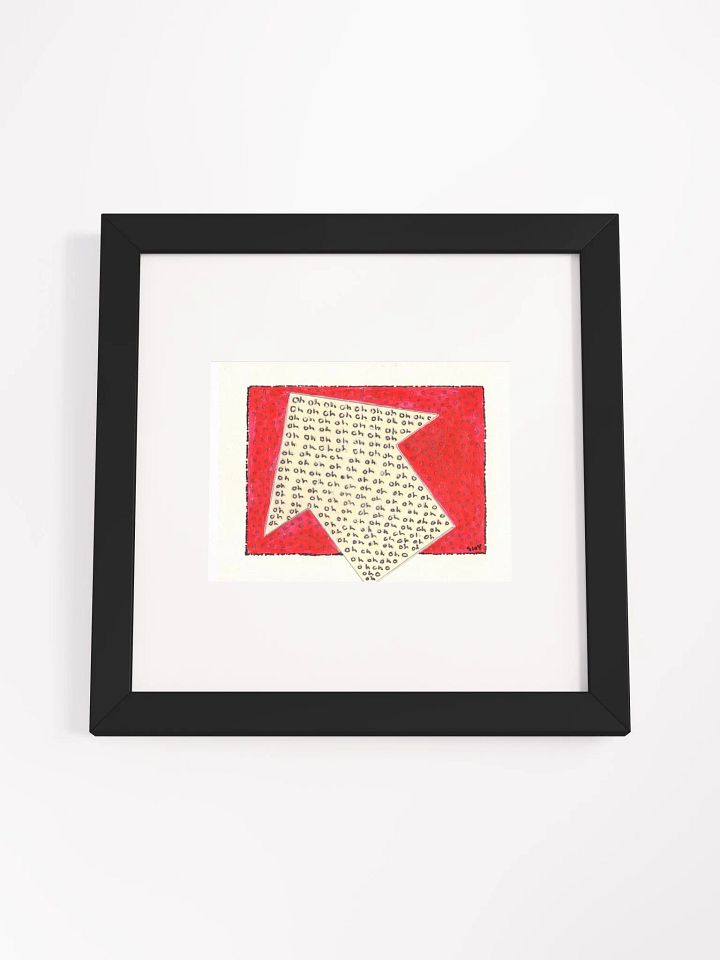 oh oh Panel Card Print Framed product image (2)
