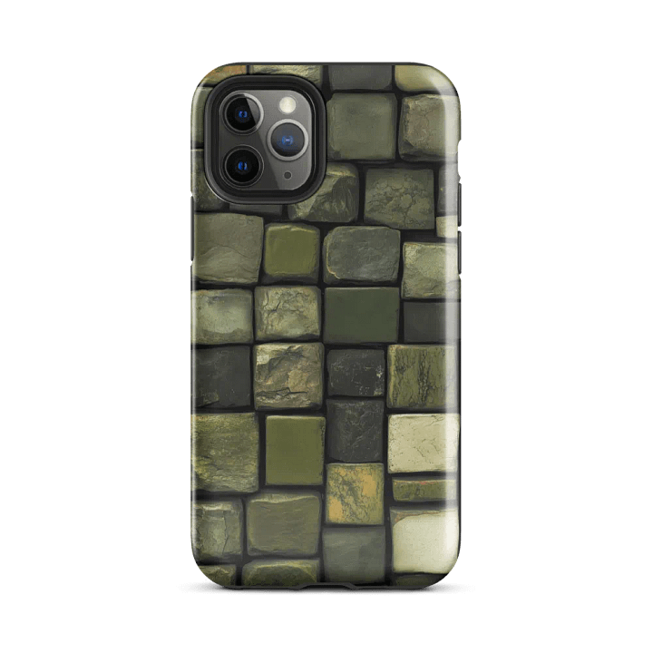 Olive Green Brick Mosaic - Tough Phone Case product image (2)