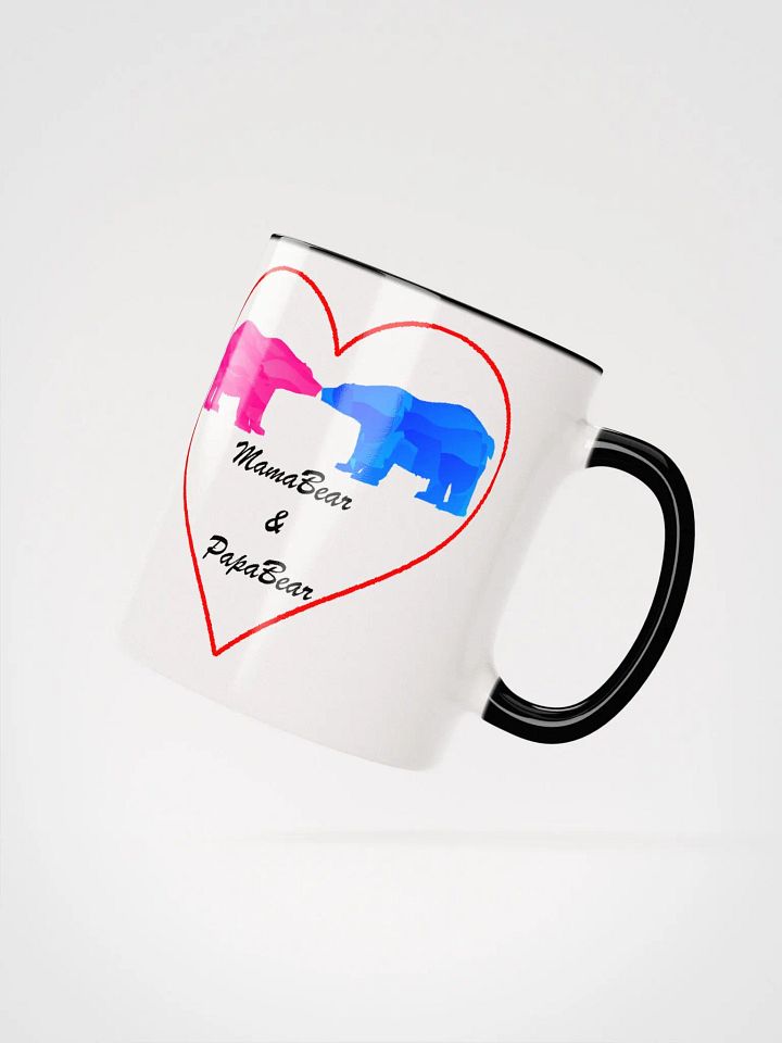 Mama & Papa Bear Ceramic Mugs With Color Inside product image (7)