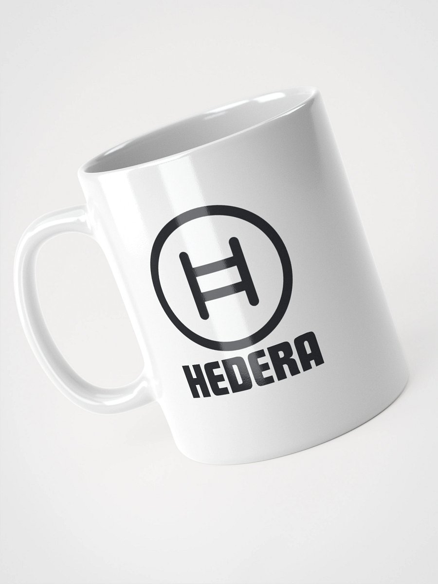 HEDERA Logo White Glossy Mug product image (7)