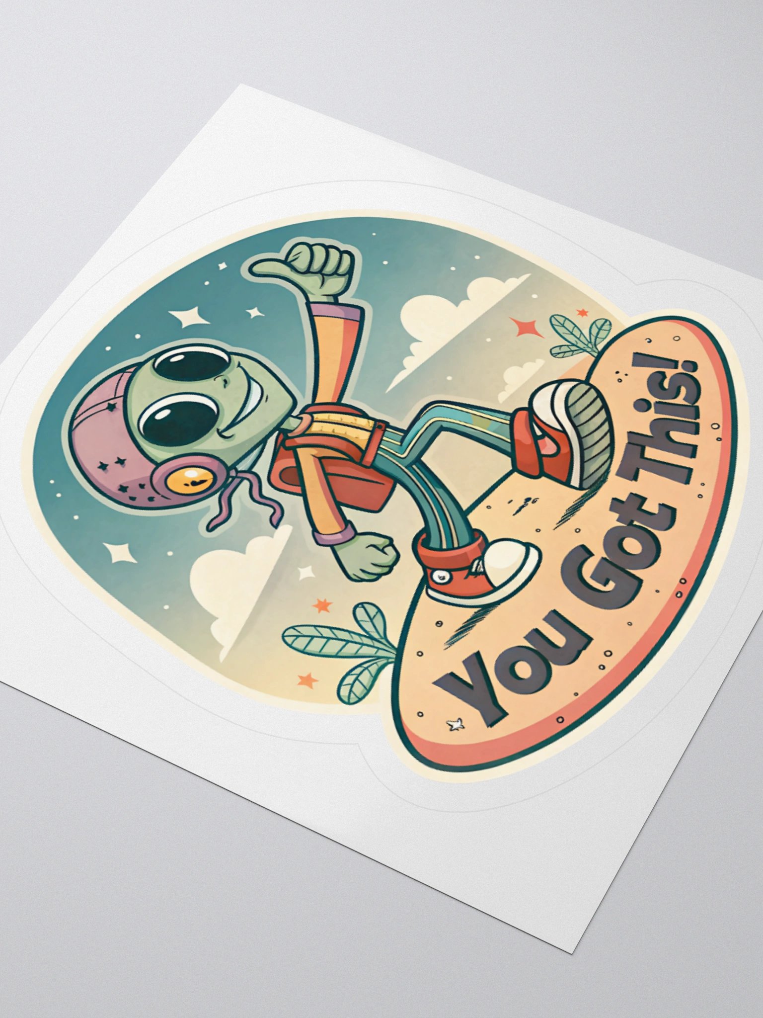 alien Hitch hiker You Got This Sticker product image (7)