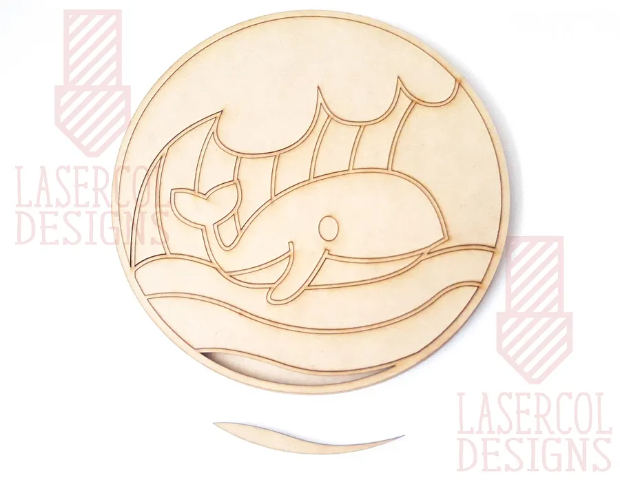 Whale DIY Paint Puzzle - Laser Cut Files product image (10)
