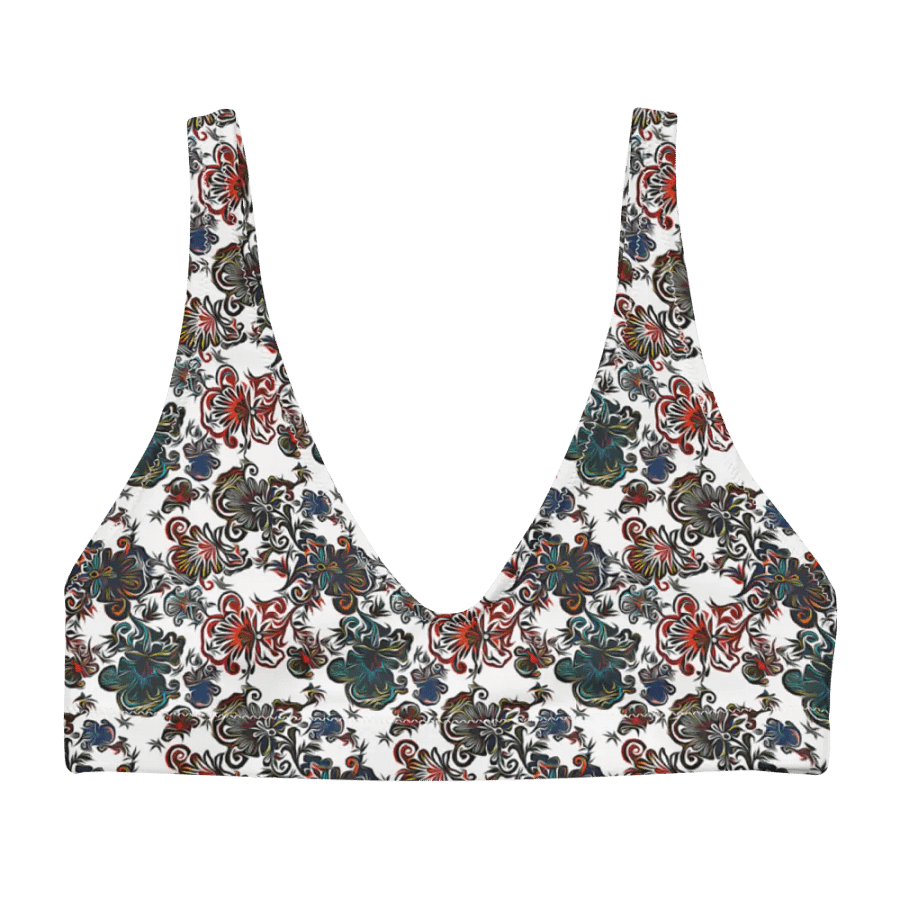 Mysterious Flowers | Recycled Padded Bikini Top product image (7)