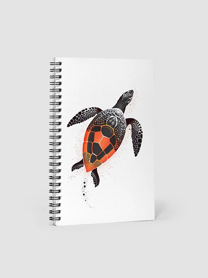Sea turtle with orange shell - dot art product image (1)