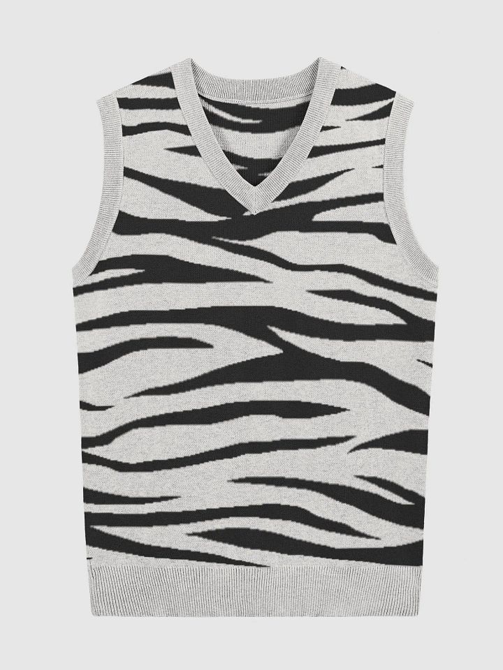 Zebra Chic Knitted V-Neck Vest product image (4)