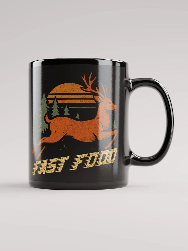 Fast Food Mug – Funny Hunting Coffee Cup with Vintage Deer product image (2)