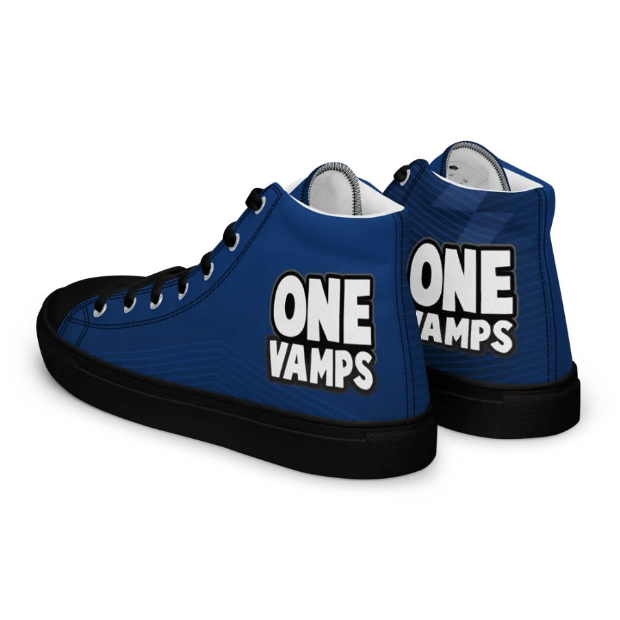 Men's High Top Canvas Shoes OneVamps Blue dark color product image (7)