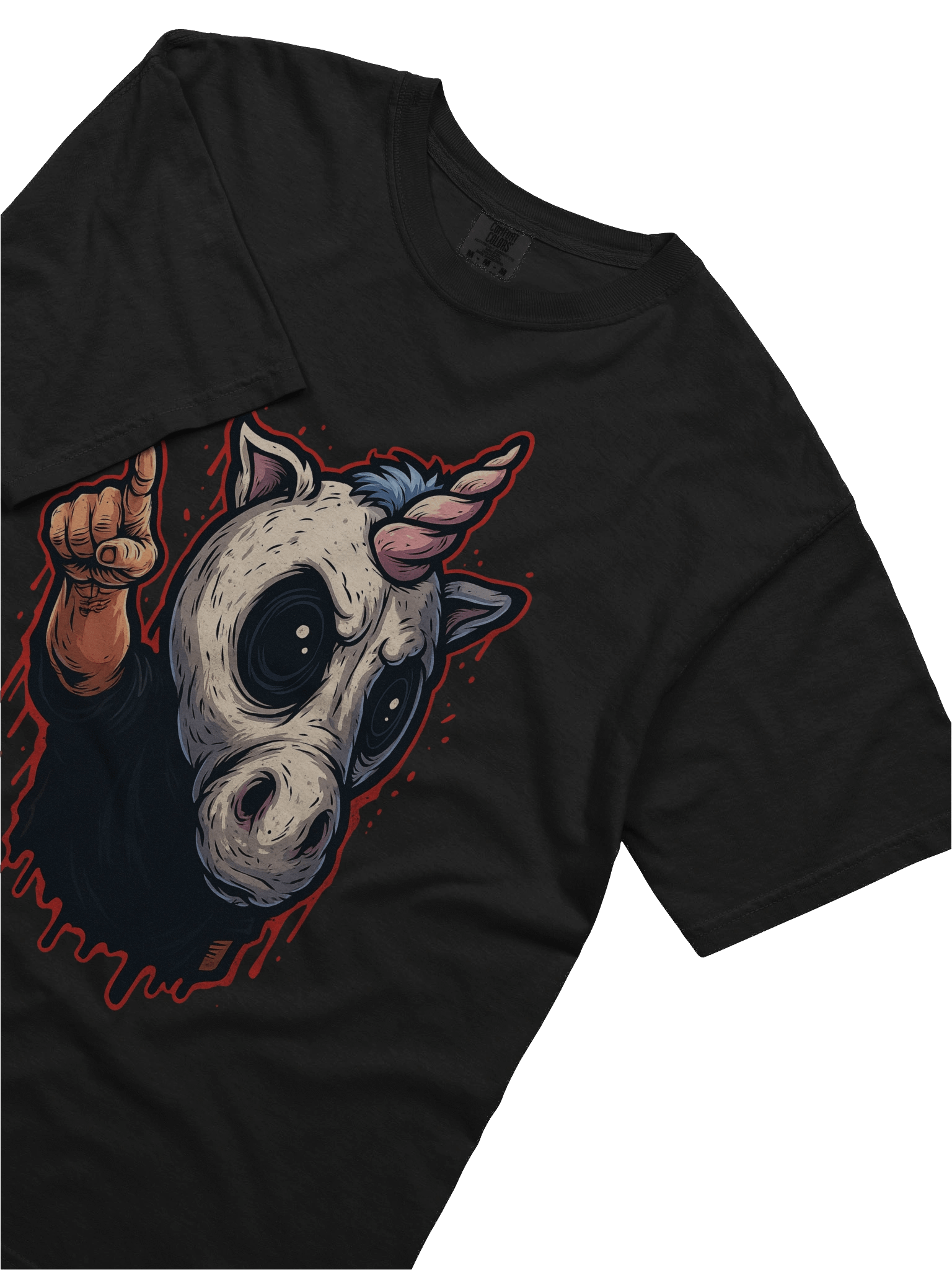 Expressive Unicorn Pointing T-Shirt product image (5)