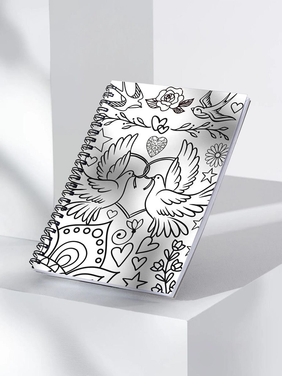 Lovebirds Illustration Spiral Notebook product image (3)