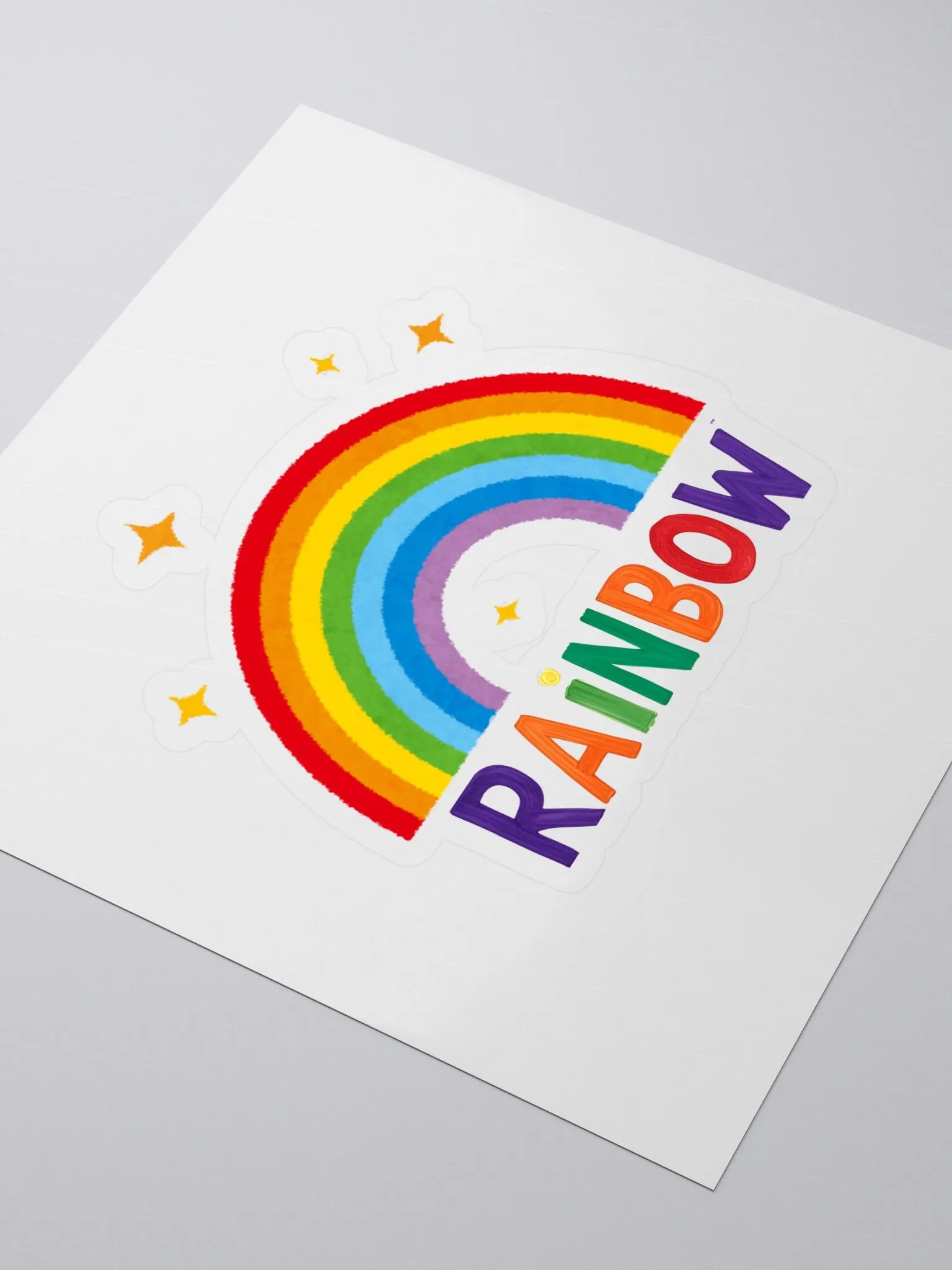 Vibrant Rainbow Kiss-Cut Stickers product image (3)