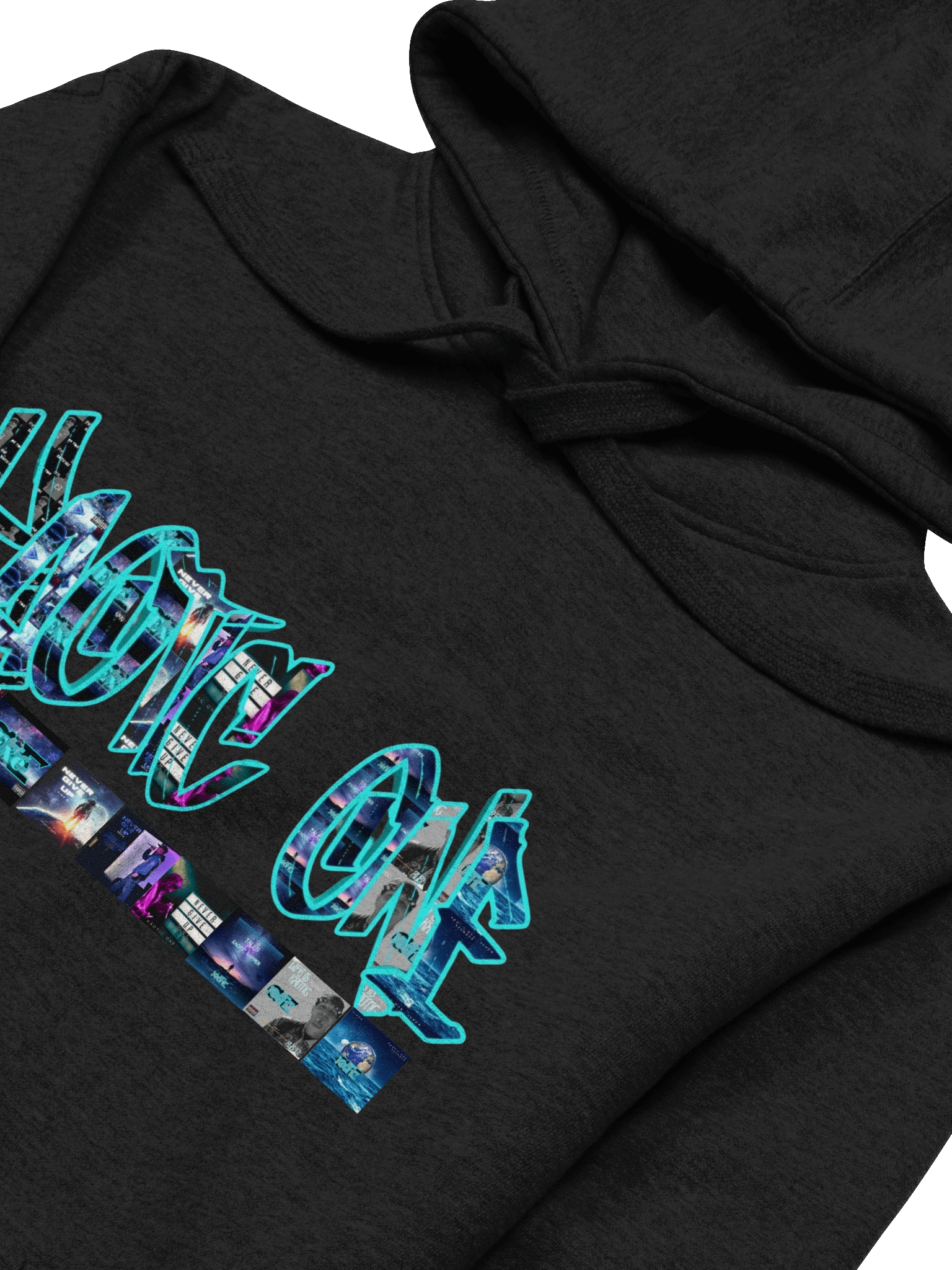 Kactic One Blue Graffiti logo with albums Black Sweater product image (3)