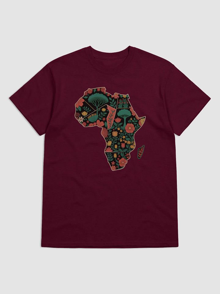 Map of Africa Floral Flower Design Midweight T-shirt product image (3)