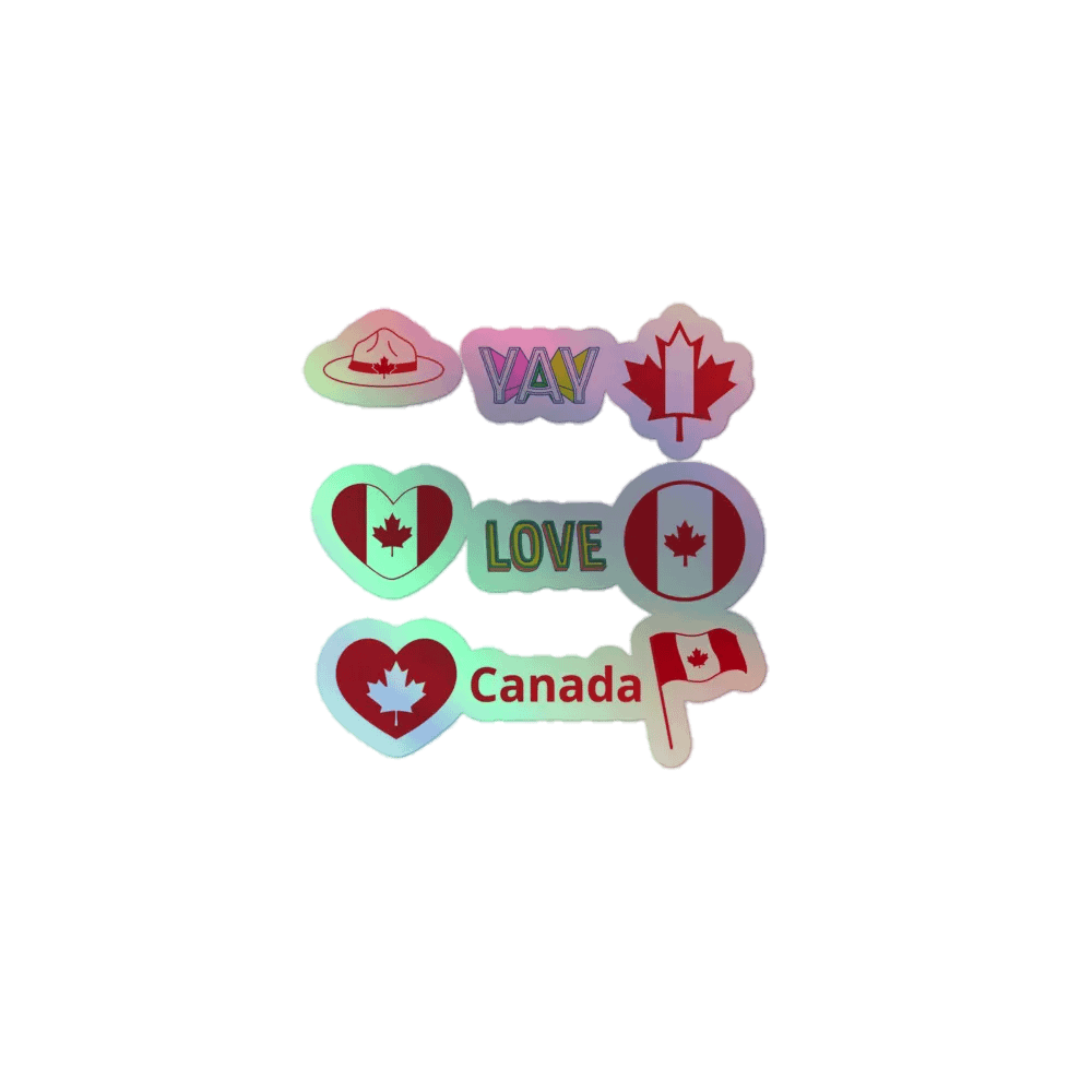 Canadian Pride Holographic Sticker Sheet product image (1)