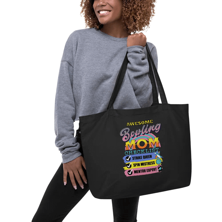 Awesome Bowling Mom Checklist Strike Mom Checklist Tote Bag product image (2)