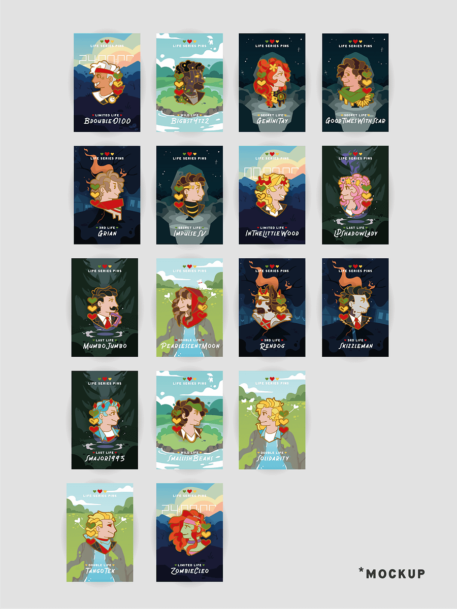 *PREORDER* Life Series Hard Enamel Pin Set product image (2)