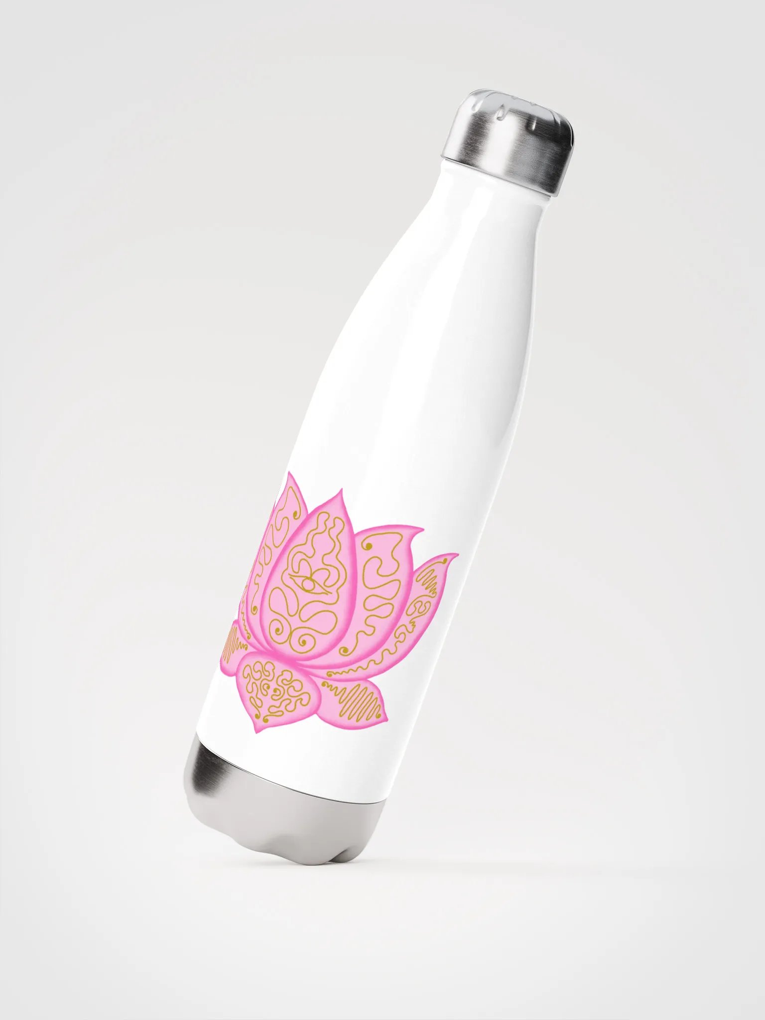 Golden Lotus Stainless Steel Water Bottle product image (2)