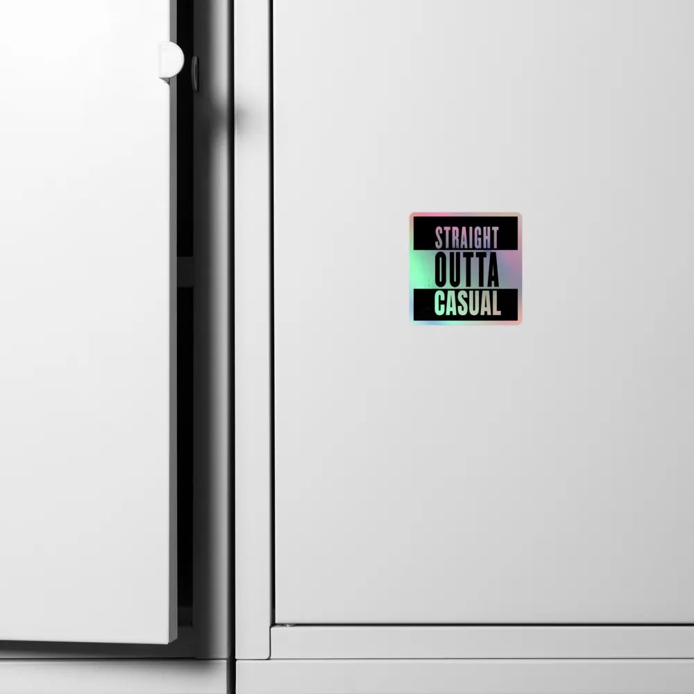 Straight Outta Casual Holographic Sticker Sheet product image (6)