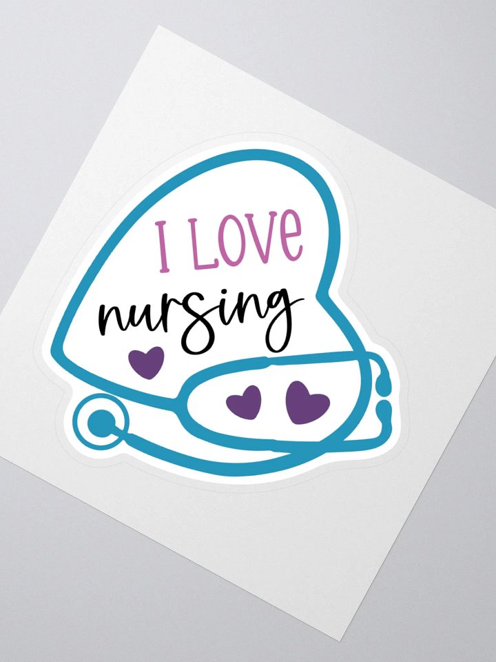 I Love Nursing Sticker product image (2)