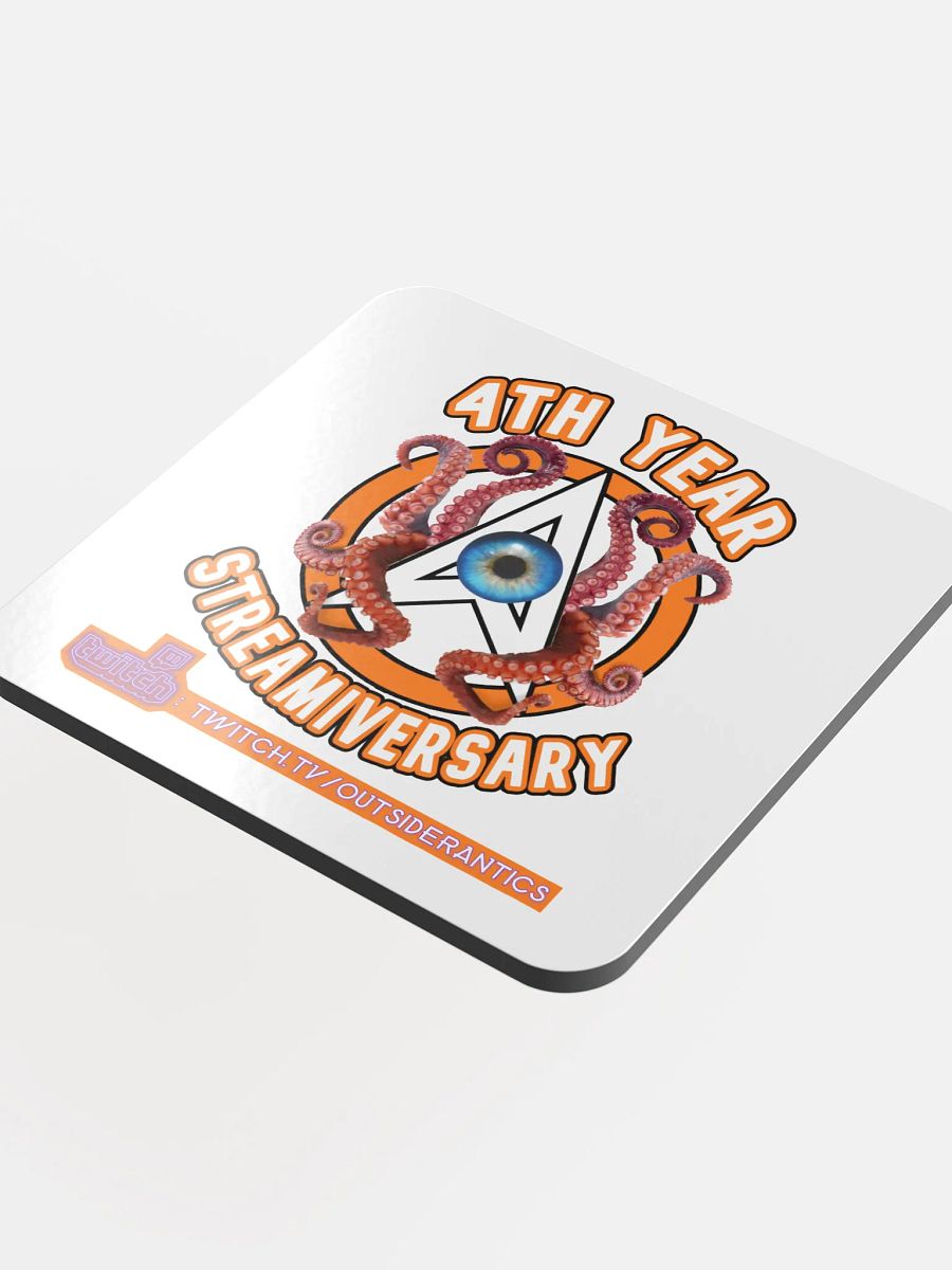 (Limited Edition) 4th Streamiversary 'OA-Cthulhu' Logo Cork Coaster product image (4)