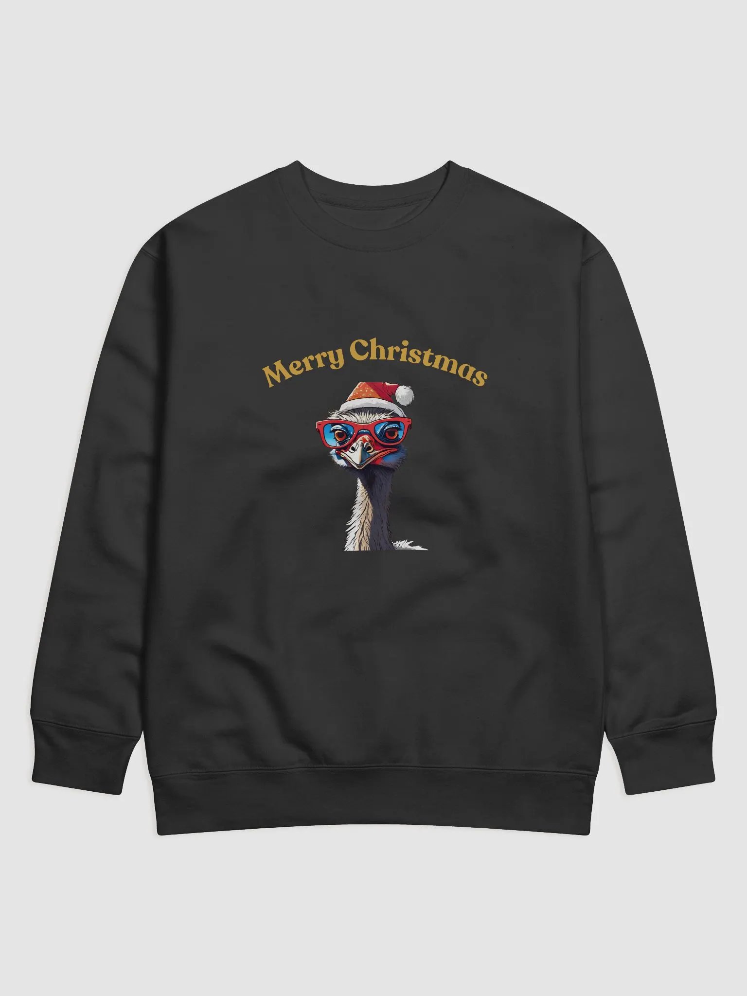 Festive Emu Merry Christmas Sweatshirt - Gold product image (1)