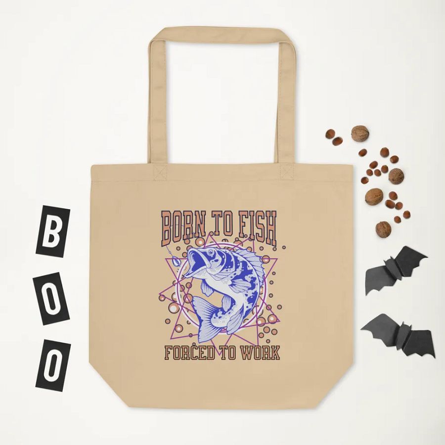 Born To Fish Forced To Work Dynamic Fisherman's Tote product image (6)