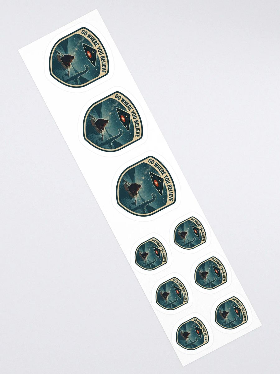 "Go Where You Believe" Cryptid & UFO Adventure Stickers product image (2)