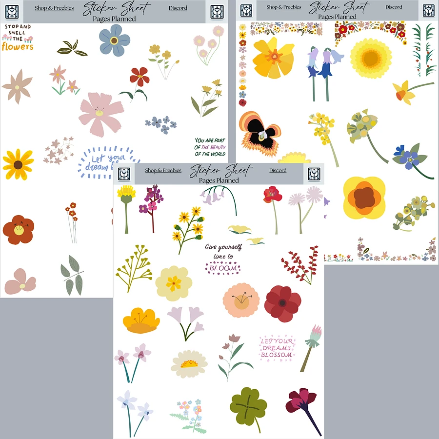 Midnight Garden Floral Decorative Sticker Bundle for Goodnotes product image (2)