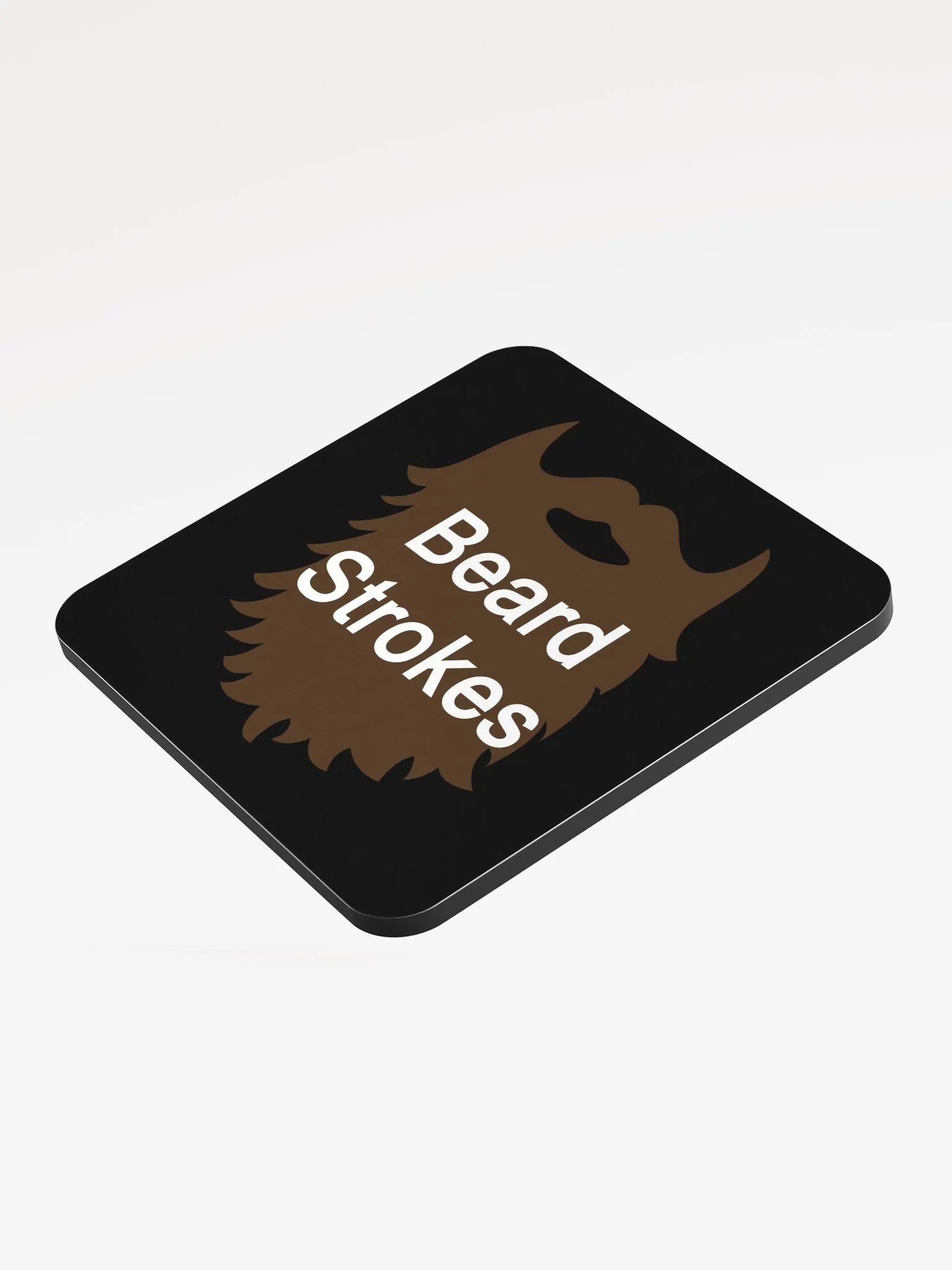 Beard Strokes Coaster (Black) product image (3)