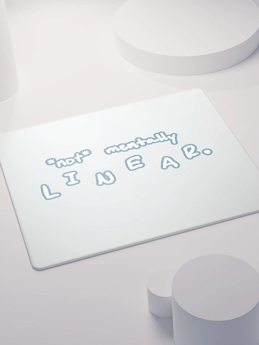 *not* mentally linear (lined design, #709AAF) mouse pad product image (4)