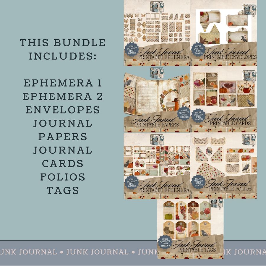 October Aesthetic - Junk Journal Bundle V1 product image (4)